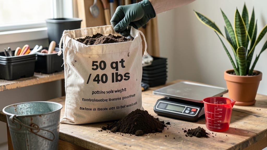 How Much Do 50 Quarts of Potting Soil Weigh: Dry vs Wet Weight Differences Explained