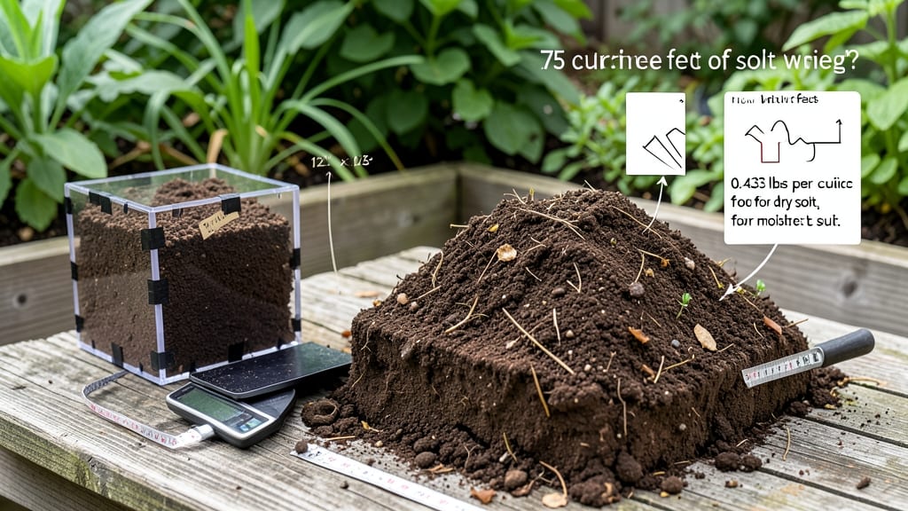 How Much Does 0.75 Cubic Feet of Soil Weigh: Density Ranges by Type and Moisture