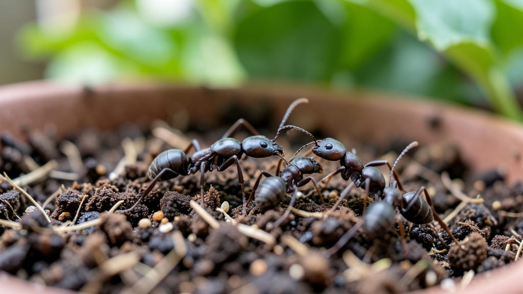 Ants in Soil of Potted Plants: Natural Barrier Method That Works in 24 Hours