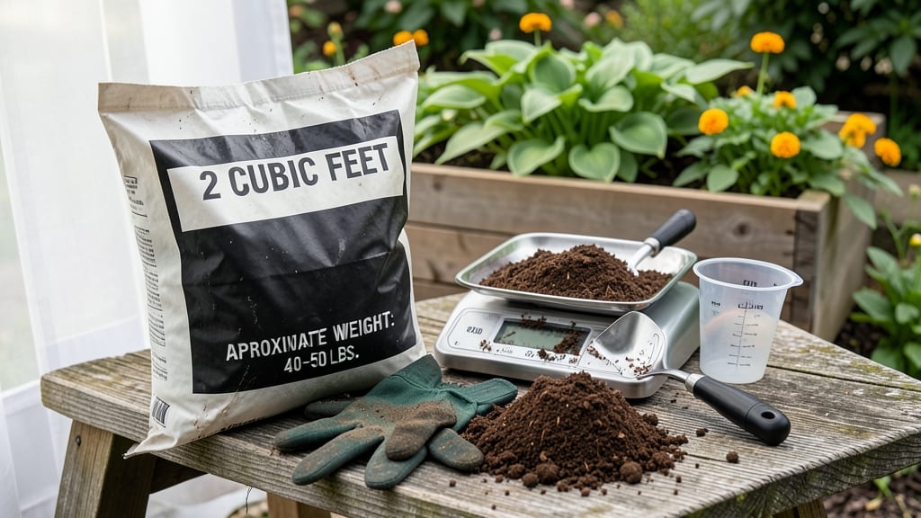 How Much Does 2 Cubic Feet of Potting Soil Weigh: Density Range by Common Mix Types