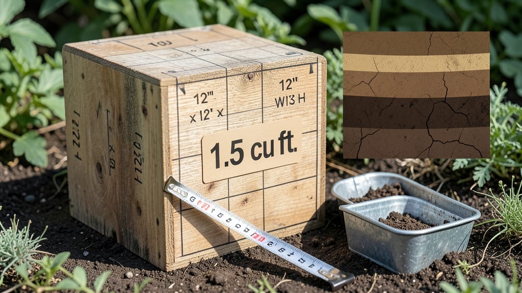 1.5 Cubic Feet Soil Covers How Many Square Feet: Convert Cubic Volume to Square Foot Coverage